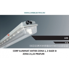 EXTEND-Ex-P-LED-D-2500-218-4K CORP ILUMINAT ANTIEX CU LED 28W ECHIVALENT 2X18W PENTRU ZONA 1,2 GAZE SI ZONA 21,22 PRAFURI, IP65