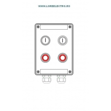 SKX 15/34 CUTIE DE COMANDA CU 4 BUTOANE ANTIEX START STOP PENTRU ZONA 1, 1NO + 1NC / BUTON, 1 X M25 POLIAMIDA