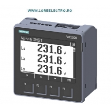 7KM3220-0BA01-1DA0 CENTRALA MASURA ENERGIE ELECTRICA SIEMENS PAC3220 , AFISARE CU DISPLAY, MASURA CURENT X/5A, X/1A