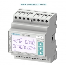 7KT1661 Contor Conexiune Semidirecta Masurare Energie Activa si reactiva prin reductori x/5, montaj pe Sina Omega, PAC1600 L-L: 400 V, L-N: 230 V, 5A, ModBus RTU, fara MID, Siemens  7KT PAC1600