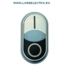 M22-DDL-WS-X1/X0 Cap buton comanda dublu alb-negru ,  pornit-oprit MOELLER EATON
