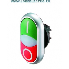 M22-DDL-GR-GB1/GB0 Cap buton comanda dublu verde-rosu,  start-stop MOELLER EATON