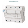 VLC14-3P+N SEPARATOR MONOFAZAT PENTRU SIGURANTE FUZIBILE 14X51 MAXIM 50A, 3 POLI + NUL, EATON