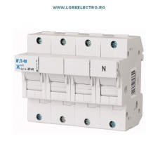 VLC14-3P+N SEPARATOR MONOFAZAT PENTRU SIGURANTE FUZIBILE 14X51 MAXIM 50A, 3 POLI + NUL, EATON