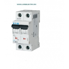 PL6-C63/2, Siguranta automata bipolara 63A, EATON curba c 6kA