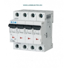 PL6-C25/4, Siguranta automata trifazata tetrapolara 25A, EATON curba c 6kA