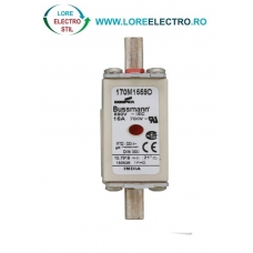 170M1559D Siguranta fuzibila ultrarapida MPR 16A, NH 000, curba ardere gR, 690 V AC, capacitate de rupere 200 kA, Eaton Bussmann