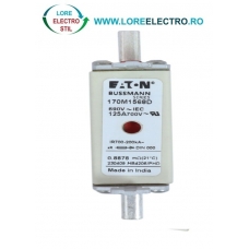 170M1568D Siguranta fuzibila ultrarapida MPR 125A, NH 000, curba ardere aR, 690 V AC, capacitate de rupere 200 kA, Eaton Bussmann