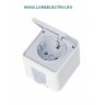 PRIZA APARENTA SIMPLA CERAMICA 16A, TENSIUNE 230V CAPAC ALB, PRODUCATOR EL - CO,