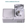 PRIZA DUBLA CERAMICA 16A, TENSIUNE 230V CAPAC ALB, PRODUCATOR EL - CO,