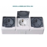 PRIZA TRIPLA ALBA CERAMICA 16A, TENSIUNE 230V, PRODUCATOR EL - CO