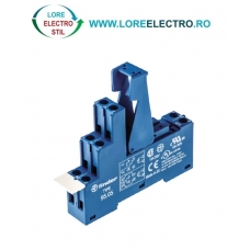 9505SPA SOCLU RELEE FINDER CU CLEMA PLASTIC PENTRU RELEE 40.51, 40.52, 40.61, MONTAJ PE SINA OMEGA
