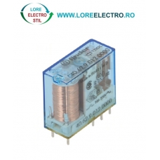 406290120000 RELEU ELECTROMAGNETIC INTERMEDIAR BOBINA 12V DC, 2 CO, 8A 250V AC, 8 PINI, DPDT, FINDER