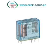 406290240000 RELEU ELECTROMAGNETIC INTERMEDIAR BOBINA 24V DC, 2 CO, 8A 250V AC, 8 PINI, DPDT, FINDER