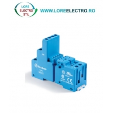 94.02.SMA soclu relee 8 pini,10A, 2 contacte, compatibil cu relee Finder 55.32, montaj sina Omega