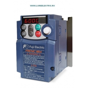 FRN0004C2S-7E convertizor de frecventa pentru Motor 0,4KW, 2,5A, Fara Filtru, Alimentare Monofazata 230v, Iesire trifazata 3x220V, Producator Fuji Japonia