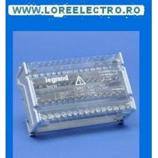 04885 , REPARTITOR TETRAPOLAR LEGRAND , 40 A , INTRARI 2x10 , IESIRI 11x4