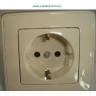 PRIZA SUKO SIMPLA, GAMA CARIVA, CULOARE  CREM (IVOIRE) COD: 773920