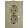 PRIZA SUKO DUBLA, 16A, CULOARE CREM (IVOIRE), COD: 773727, LEGRAND, TENSIUNE 230V, GAMA CARIVA