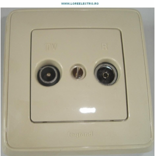 PRIZA RADIO TV DE CAPAT, CULOARE CREM (IVOIRE) , COD: 773933, GAMA CARIVA