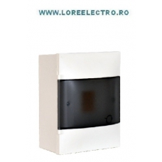 134214 TABLOU ELECTRIC 4 MODULE MONTAJ APARENT, CUTIE DE PLASTIC CU USA TRANSPARENTA, LEGRAND