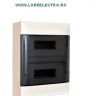 135212 TABLOU ELECTRIC 24 MODULE MONTAJ APARENT, CUTIE DE PLASTIC CU USA TRANSPARENTA