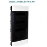 135154 TABLOU ELECTRIC 48 MODULE MONTAJ INCASTRAT, CUTIE DE PLASTIC CU USA TRANSPARENTA