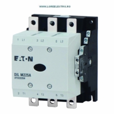 DILM225A/22(RDC24) contactor 225A 110kw / 400V AC3, tensiune bobina 24V DC, EATON, Auxiliare 2 x 1NO+1NC laterale