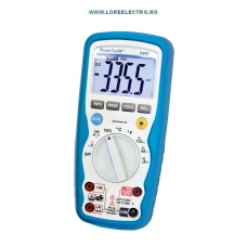 P3355 MULTIMETRU DIGITAL APARAT MASURA TENSIUNE IP67 MAX 1000V AC/DC, MAX. 20A AC/DC, OHMETRU MAX. 40 MOhm, Frecventa 10MHz, Capacitate 200MF TEMPERATURA 760 grade C, PRODUCATOR PEAK TECH