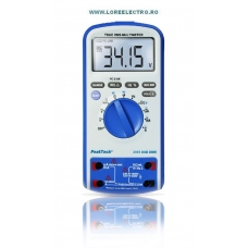 P3415  MULTIMETRU DIGITAL CU DISPLAY LCD, FUNCTIE TRUE RMS SI USB DESCARCARE DATE, TENSIUNE MAX 1000V DC, 750 V AC, MAX. 20 AC/DC, OHMETRU MAX. 60 MOhm, Frecventa max 1000 Khz, TEMPERATURA Max 1000C, Capacitate 6 mili Farad, PRODUCATOR PEAK TECH