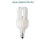 Bec Economic Philips 8W, E14, Genie 8W/827 E14 culoare calda