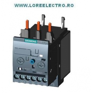 3RB3026-1RB0 RELEE TERMICE SUPRASARCINA SIEMENS CU REGLAJ CURENT DE LA 0,1A .. 0,4A GABARIT S0