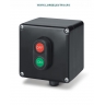 644.0345-OF CUTIE COMANDA MOTOR PORNIT OPRIT CU 2 BUTOANE ANTIEX, 1NO+1NC , 1 PRESETUPA M20 POLIAMIDA
