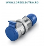313.1643 PRIZA INDUSTRIALA MOBILA 16A, 2P+E, 200-250V AC 6H IP IP44, SCAME