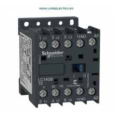 LC1K0610B5 MINI CONTACTOR 6A, 3POLI, 1NO, TENSIUNE BOBINA 24V AC 50HZ, SCHNEIDER ELECTRIC