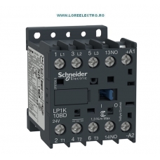 LP1K1210BD MINI CONTACTOR 12A, 3 POLI, 1NO, TENSIUNE BOBINA 24V DC, SCHNEIDER ELECTRIC