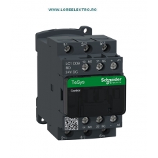 LC1D09BD CONTACTOR 9A, 4KW, 3 POLI, 1NO+1NC BOBINA 24V DC CONSUM 5,4W, SCHNIEDER ELECTRIC