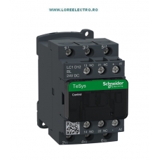 LC1D12BL CONTACTOR 12A, 3P, 5,5KW BOBINA 24V DC CONSUM REDUS 2,4W, SCHNIEDER ELECTRIC