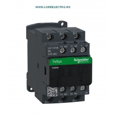 LC1D18BL CONTACTOR 18A, 3P 7,5KW BOBINA 24V DC CONSUM REDUS 2,4W, SCHNIEDER ELECTRIC