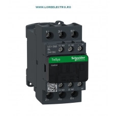 LC1D32BL CONTACTOR 32A, 15KW, 3P, 1NO+1NC, BOBINA 24V DC CONSUM REDUS 2,4W, SCHNIEDER ELECTRIC