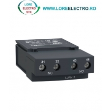 LUFN11 Bloc contacte auxiliare 1NO + 1NC pentru baza de alimentare Schneider LUB12, LUB32