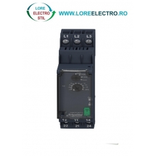 RM22TU21, releu de control pentru retele trifazate Schneider, 200-480 V AC, 2 CO, 8A, control reglabil
