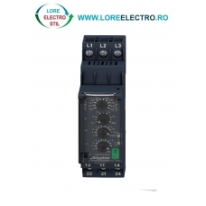 RM22TR33, releu de control pentru retele trifazate Schneider, 380-480 V AC, 2 CO, 8A, cu reglaje frontale