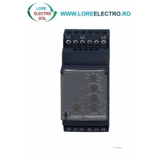 RM35UB3N30, releu de control pentru retele trifazate + nul Schneider, 120-277 V AC, 2 CO, 5A, afisaj digital