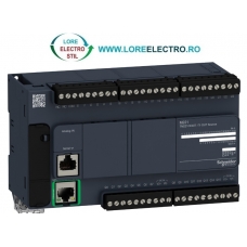 TM221CE40T AUTOMAT PROGRAMABIL MODICON M221 CU 40 LOGIC I/O, Iesire 16 Sourse tranzistor, Cu Ethernet, TENSIUNE ALIMENTARE 24V DC, SCHNEIDER ELECTRIC