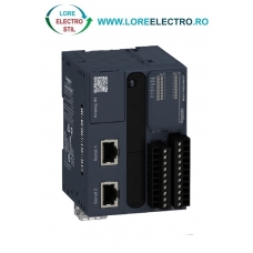 TM221M16T AUTOMAT PROGRAMABIL MODICON M221 CU 16 LOGIC I/O, IESIRI SOURSE TRANZISTOR, TENSIUNE ALIMENTARE 24V DC, SCHNEIDER ELECTRIC, TERMINAL BLOCK SCREW