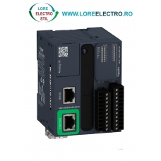 TM221ME16T AUTOMAT PROGRAMABIL MODICON M221 CU 16 LOGIC I/O, IESIRI SOURSE TRANZISTOR, TENSIUNE ALIMENTARE 24V DC, SCHNEIDER ELECTRIC, TERMINAL BLOCK SCREW