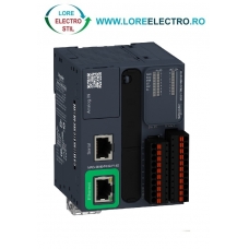 TM221ME16TG AUTOMAT PROGRAMABIL MODICON M221 CU 16 LOGIC I/O, IESIRI SOURSE TRANZISTOR, TENSIUNE ALIMENTARE 24V DC, SCHNEIDER ELECTRIC, TERMINAL BLOCK SPRING