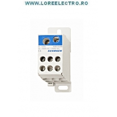 IKB01035N CLEMA DERIVATIE 1P 125A CU 1 X 35MMP + 1 X 16MM PE INRTARE SI 6 X 16MMP PE IESIRE, CULOARE ALBASTRU, CU PRINDERE PE SINA