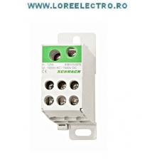 IKB01035PE CLEMA DERIVATIE 1P 125A CU 1 X 35MMP + 1 X 16MMP PE INRTARE SI 6 X 16MMP PE IESIRE, VERDE, CU PRINDERE PE SINA, SCHRACK